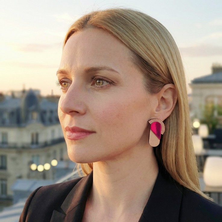 Boucles d’oreilles légères MAYA Fuchsia