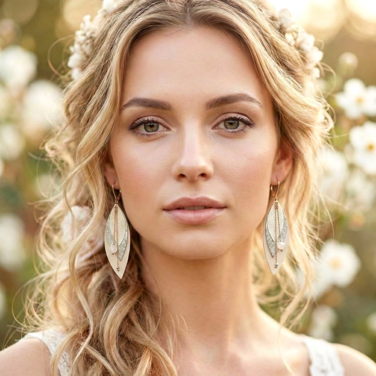 Boucles d’oreilles bohèmes POP Ivoire