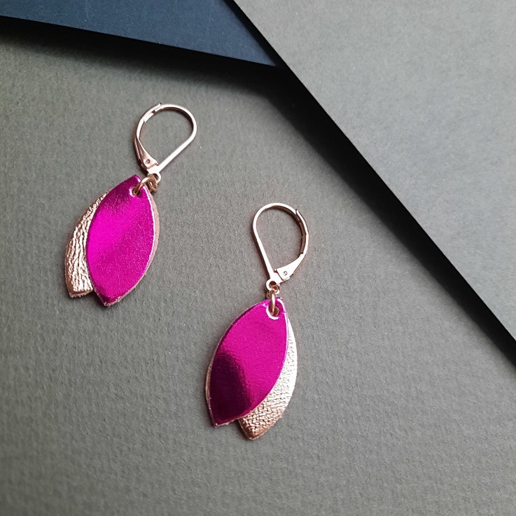 Boucles d’oreilles légères LOULOU Fuchsia