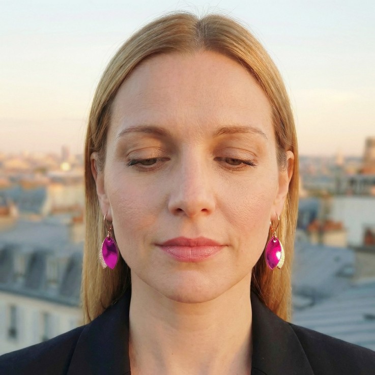 Boucles d’oreilles légères LOULOU Fuchsia