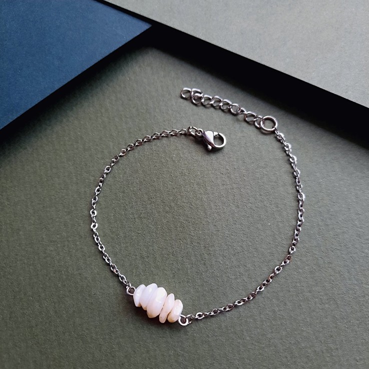 Bracelet argenté IVOIRE nacré