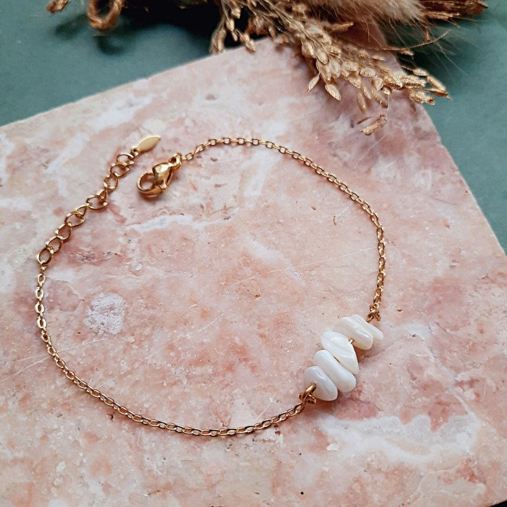 Bracelet mariage IVOIRE nacré