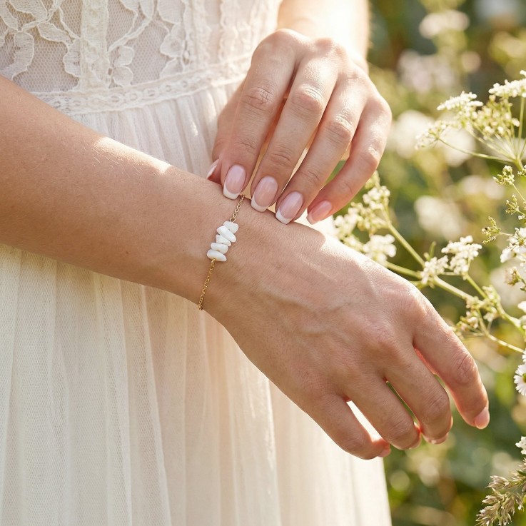 Bracelet mariage IVOIRE nacré