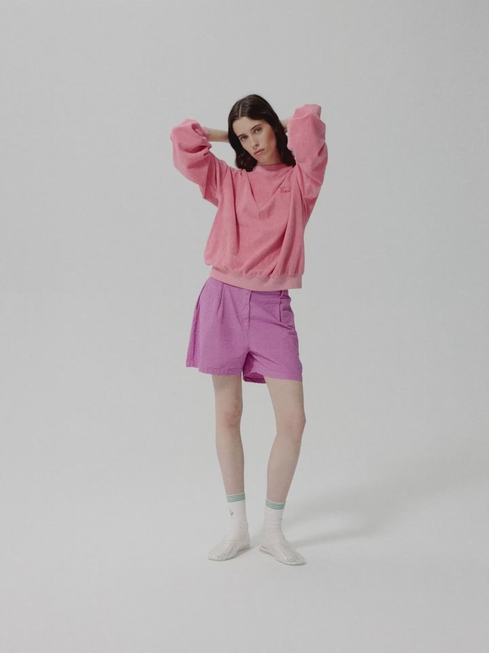 Sweat Terry Rose Broderie Pickles