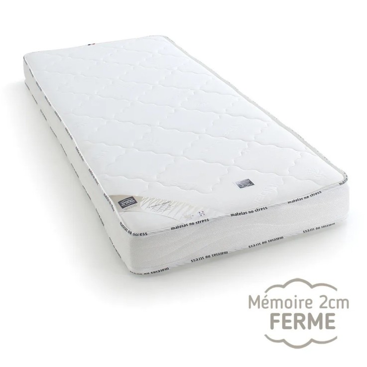 Matelas mousse et mémoire de forme 80x200 - 14 cm
