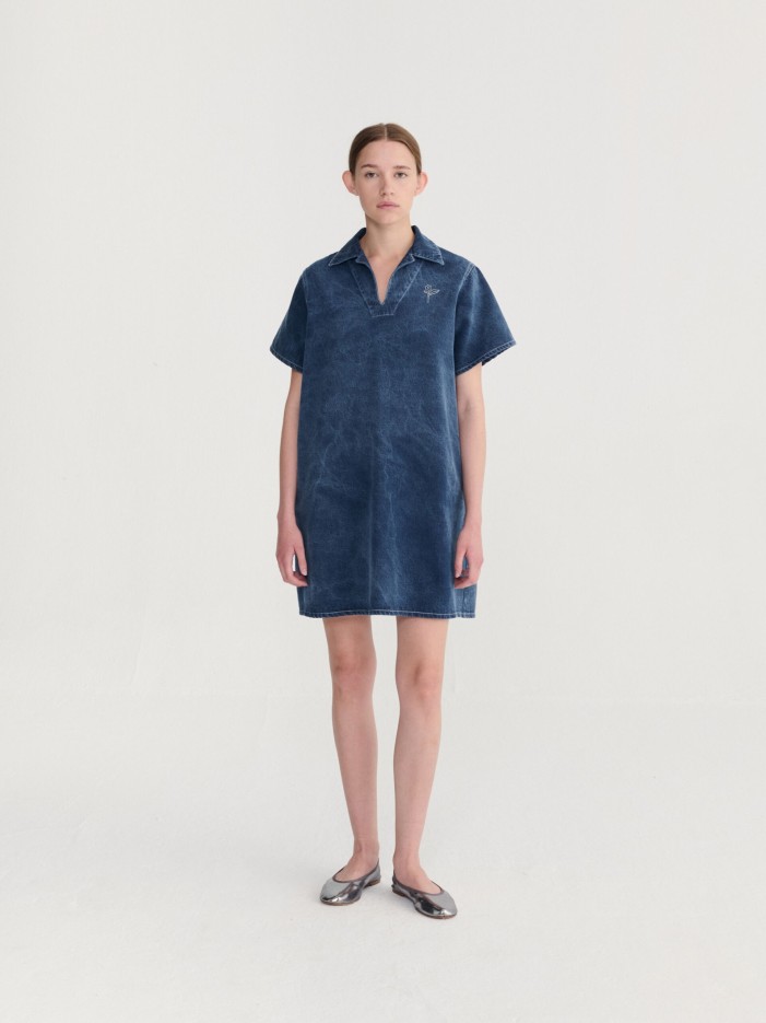 Robe Polo Brodée Fleur