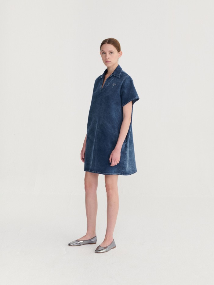 Robe Polo Brodée Fleur