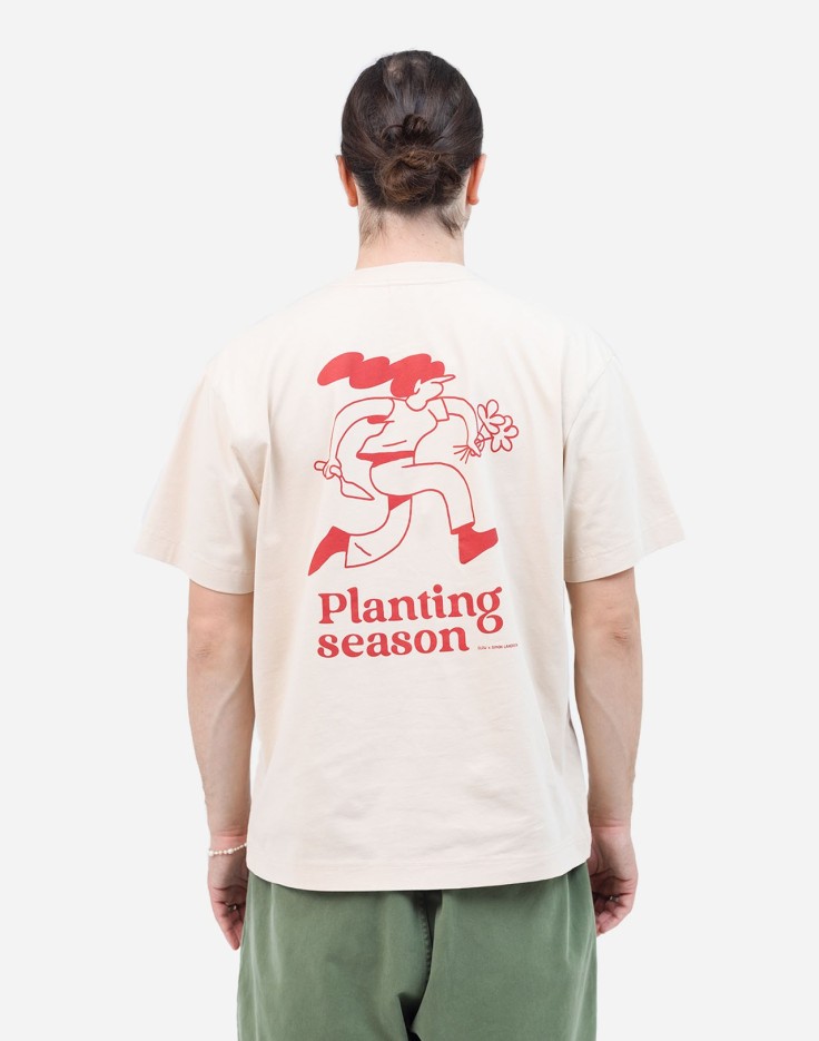 Tee Shirt Planting Season Simon Landrein Crème