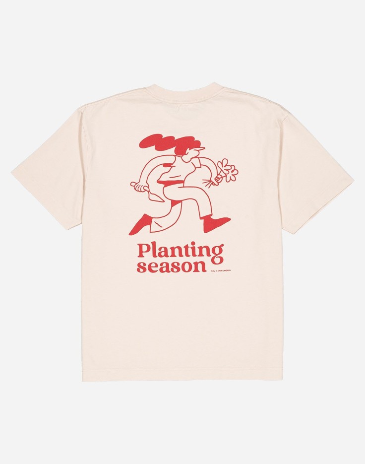 Tee Shirt Planting Season Simon Landrein Crème