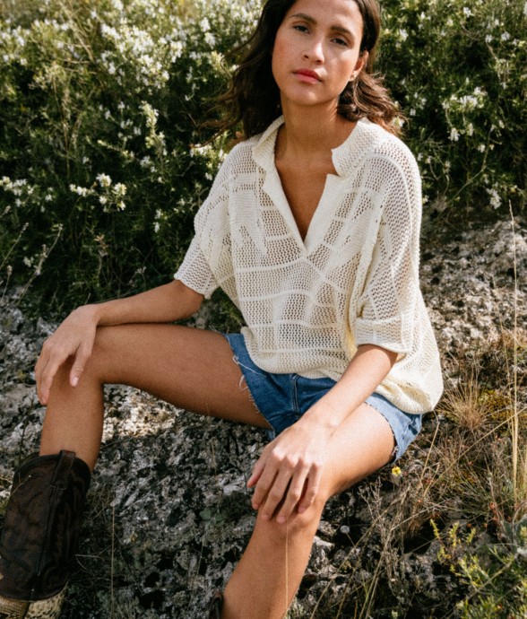 Polo Esmine écru