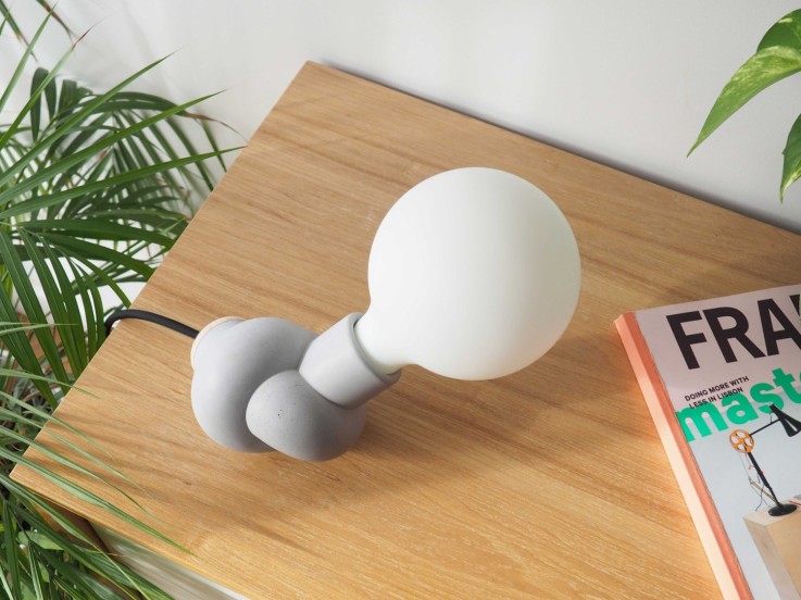 Lampe à poser ampoule porcelaine Noeud