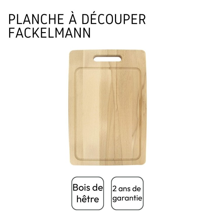 Planche à découper rectangulaire en bois 44 x 30 cm Fackelmann Wood Edition