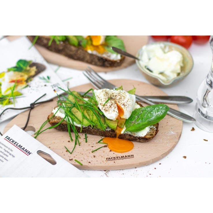 Planche à découper ovale en bois FSC 19 x 28 cm Fackelmann Nature