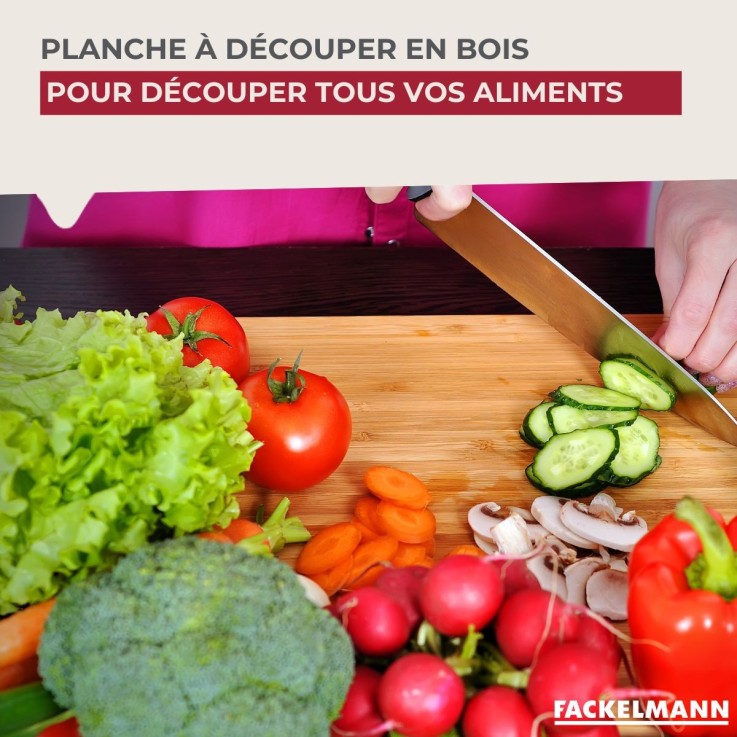 Ensemble de 4 Planches à découper en bois 38 x 18 cm Fackelmann Wood Edition