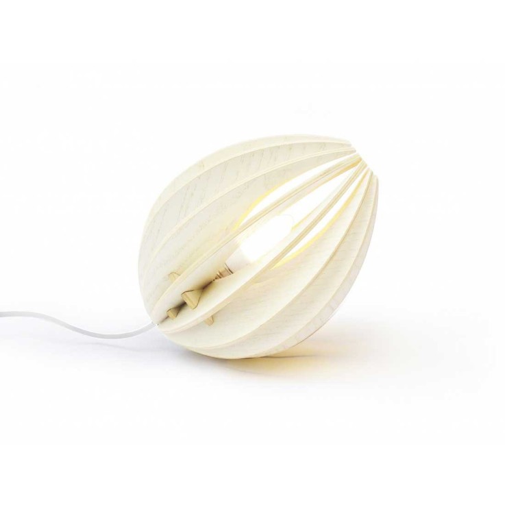 Lampe à poser bois frêne Fève