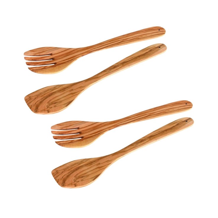 Ensemble de 2 Couverts à salade Fackelmann Édition Bois d'olivier