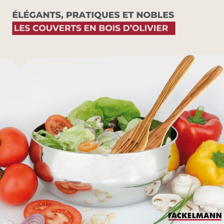 Ensemble de 2 Couverts à salade Fackelmann Édition Bois d'olivier
