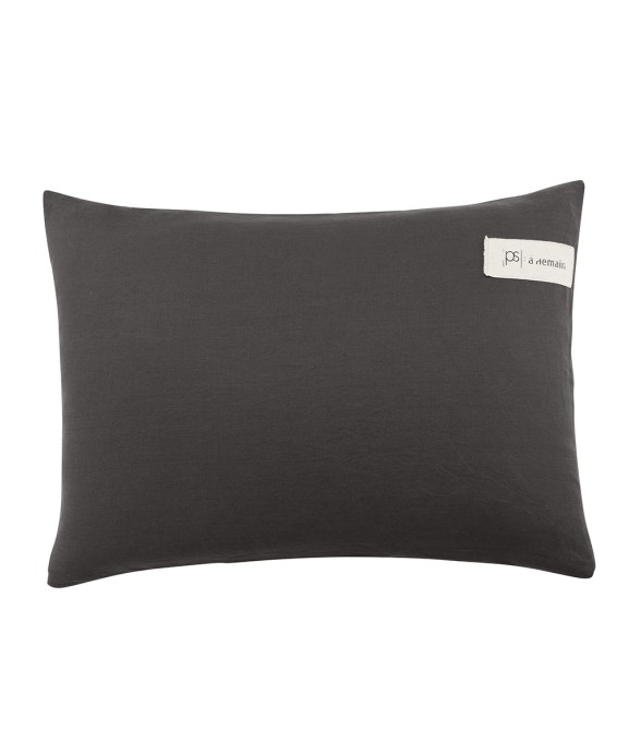 Taie d'oreiller unie en...