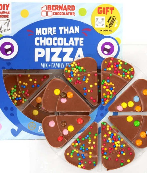 Pizza 8 parts en chocolat...