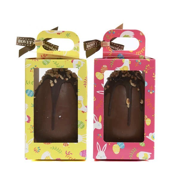 Œuf gourmand chocolat noir et lait et éclats de noisettes du Piémont - L'œuf de 200g