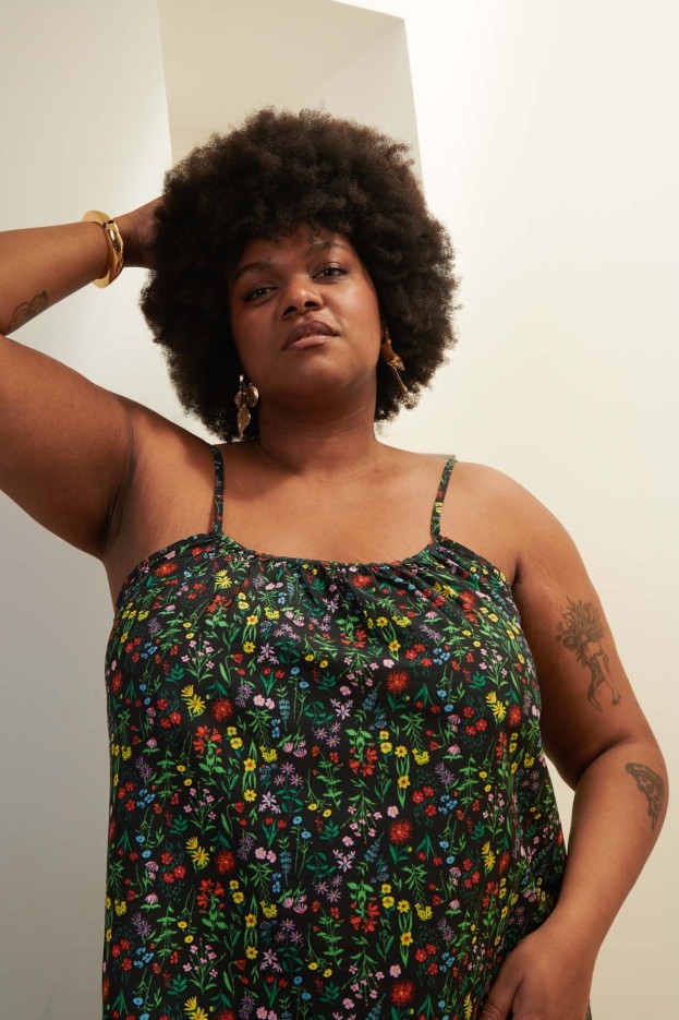 Robe longue à bretelles Pampa Noir