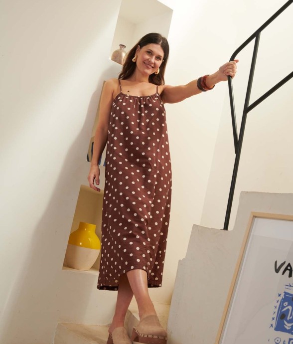 Robe longue à bretelles...