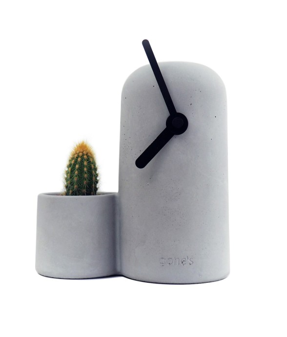 Horloge béton Gris Silo