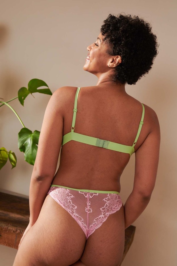 Brassière Bi-matière Imprimé Confettis Campagne en Tencel