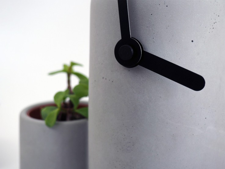Horloge béton Gris Silo