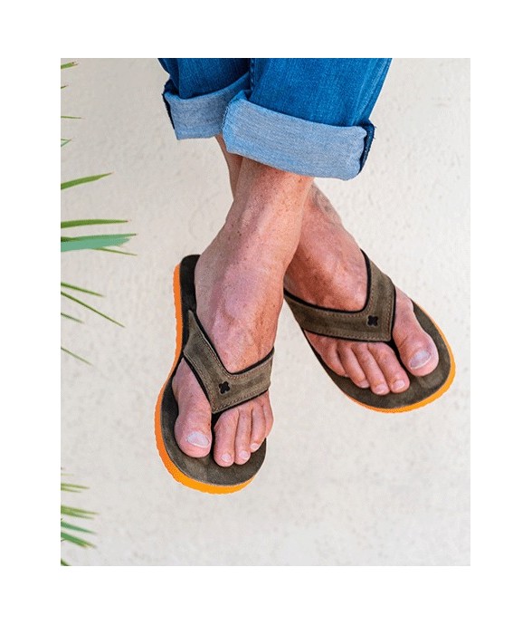 Tongs Mixtes Cuir SPERONE Vert