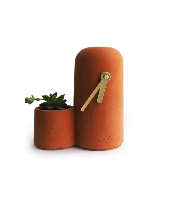 Horloge béton Orange Silo