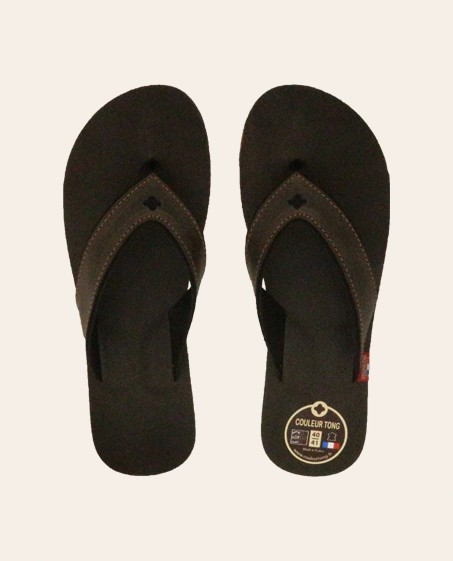 Tongs Mixtes Cuir SPERONE Chocolat