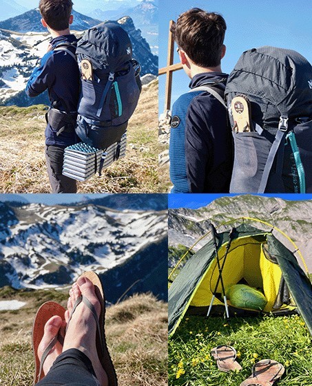 Tongs Mixtes Liège PLUME Gris