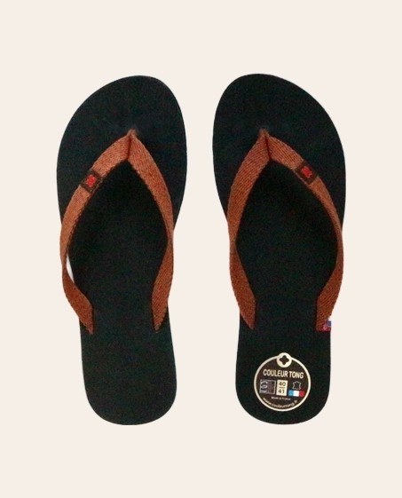 Tongs Mixtes Cuir MOOREA Rouille