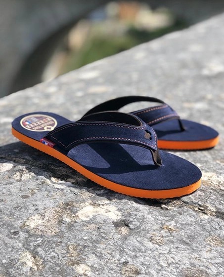 Tongs Mixtes Cuir SPERONE Marine