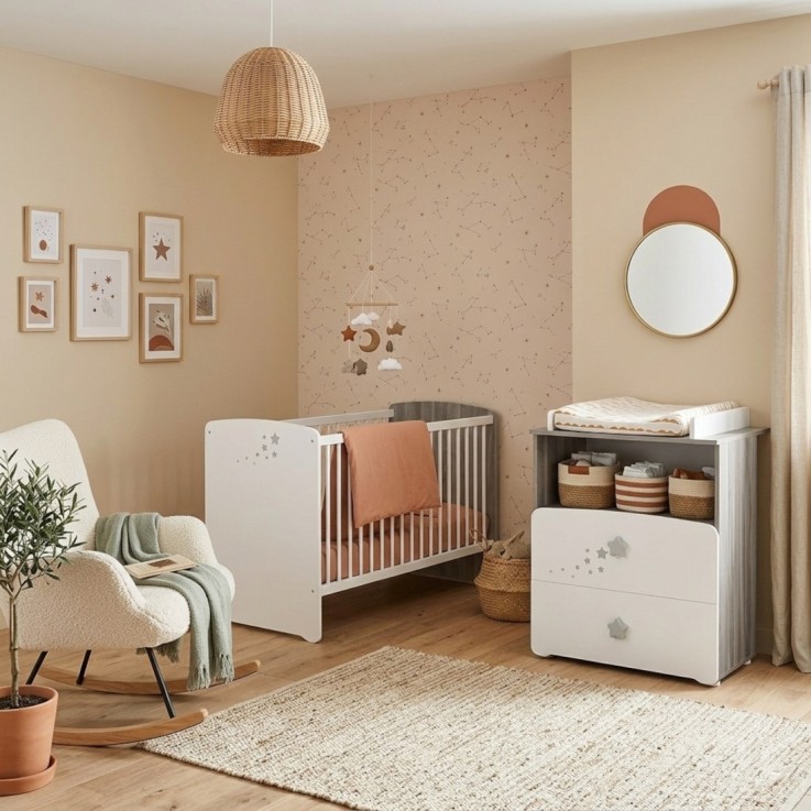 Commode à langer New Nao 1 niche en bois