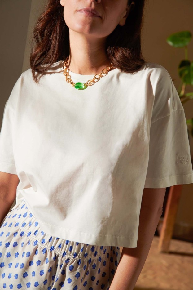 T-shirt coton uni blanc Coton Bio