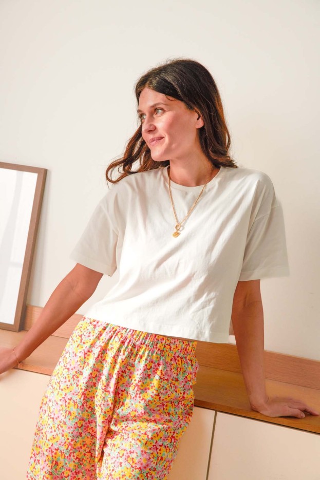 T-shirt coton uni blanc Coton Bio