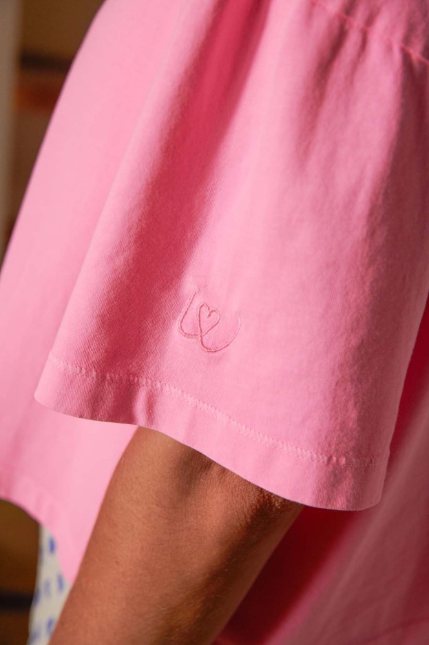 T-shirt coton uni rose Coton Bio