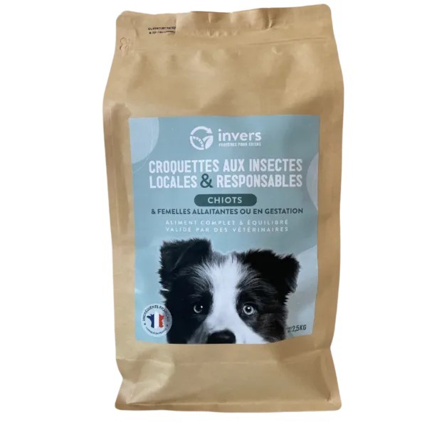 Invers - Croquettes aux Insectes pour Chiot 2,5kg