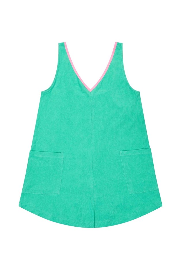 Combishort Éponge vert Coton