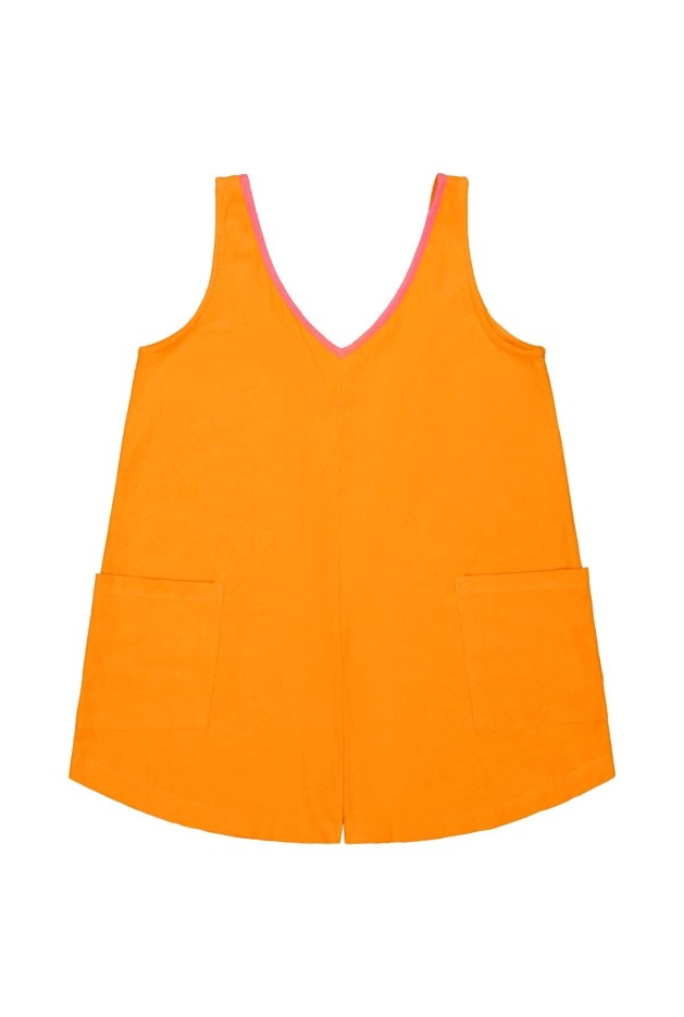 Combishort Éponge orange Coton