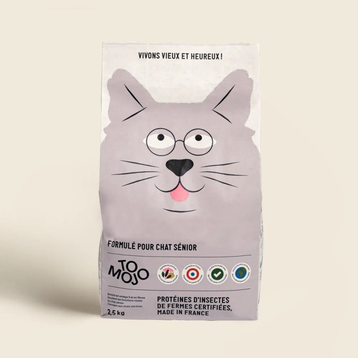 Tomojo - Croquettes aux Insectes pour Chat Senior 2,5kg