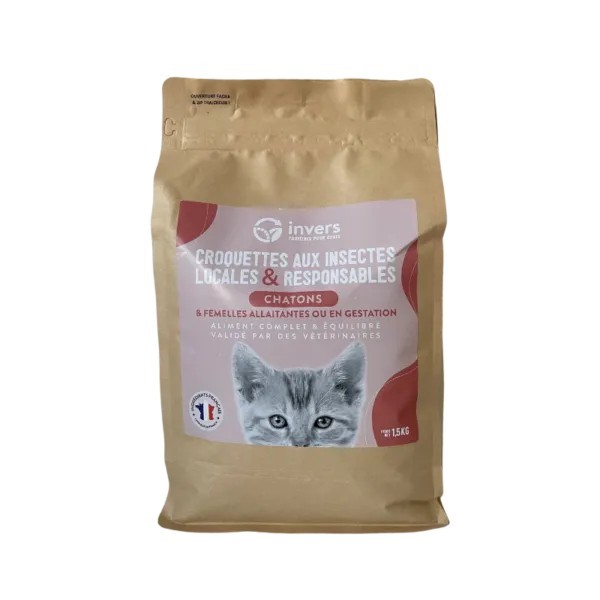 Invers - Croquettes aux Insectes pour Chaton 1,5kg