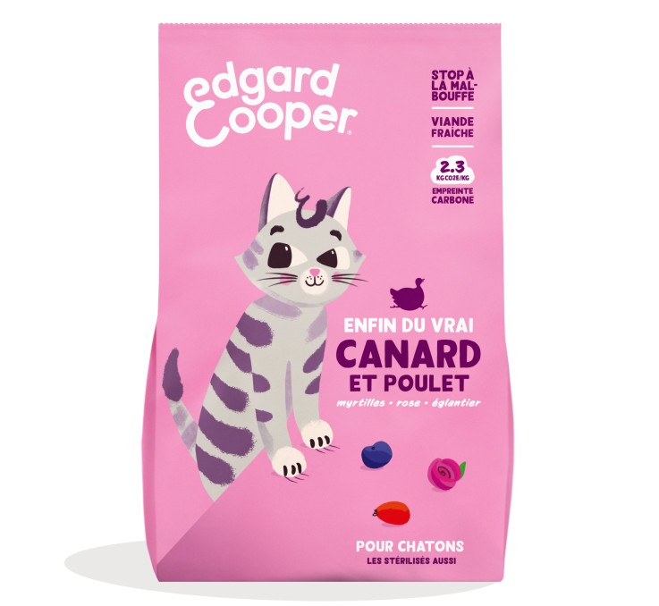 Edgard Cooper - Croquettes Sans Céréales Canard & Poulet pour Chaton 2kg