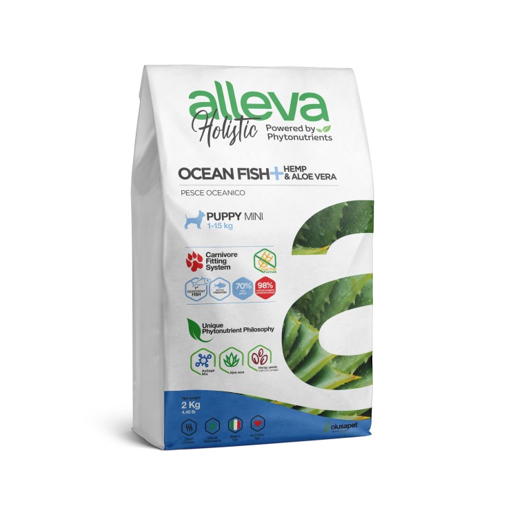 Alleva - Croquettes Sans Céréales Poisson pour Chiot de Petite Taille 2kg