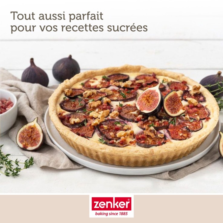 Duo de moules à quiche Spécial Countries en acier - 28 cm - noirs