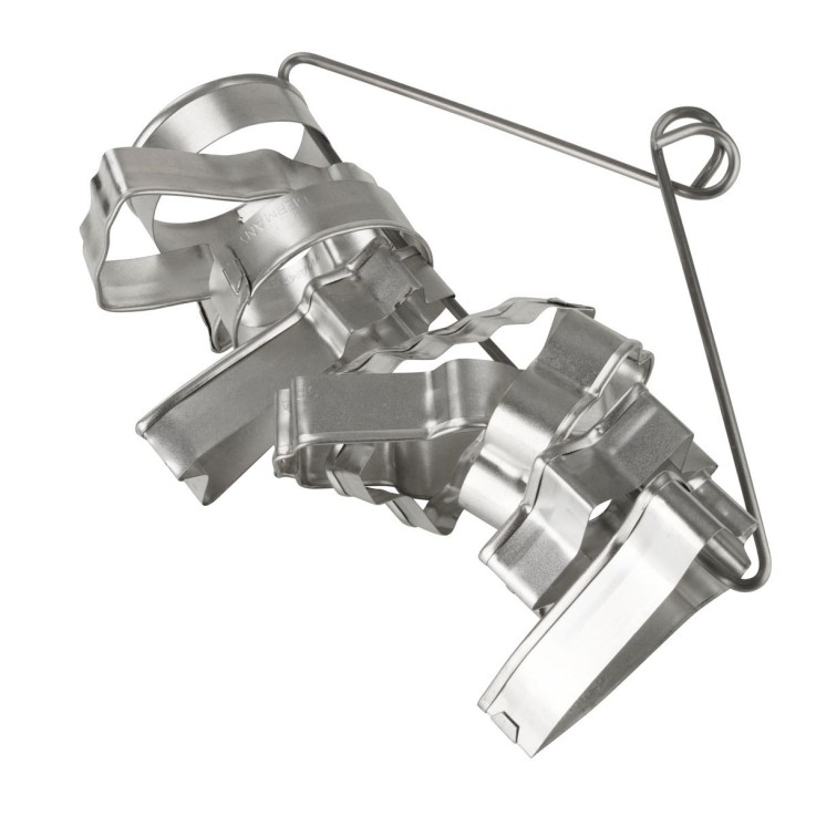 Lot de 10 emporte-pièces de Noël en inox - 3 à 7 x 1,7 cm