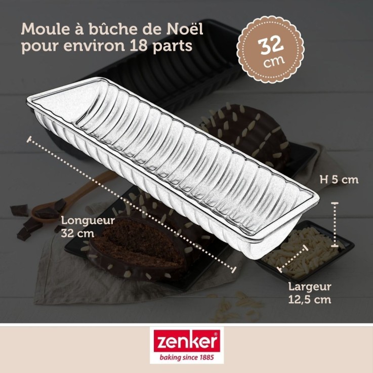 Set de 4 ustensiles de pâtisserie en acier - noir métallisé