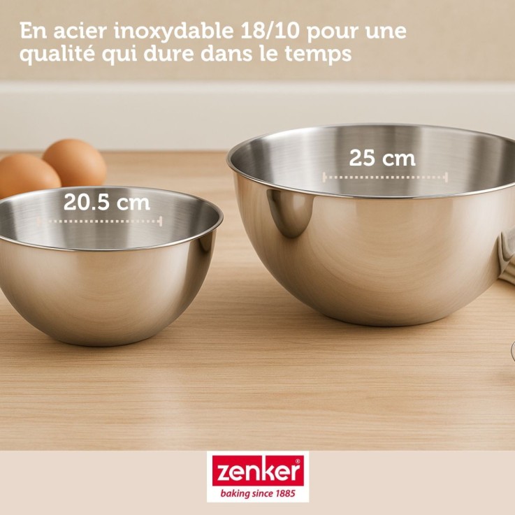 Set de 4 ustensiles de pâtisserie en acier - noir métallisé